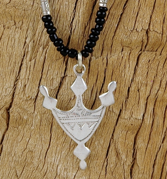 Schönes Tuareg Kreuz aus Silber - Bagazane Variante